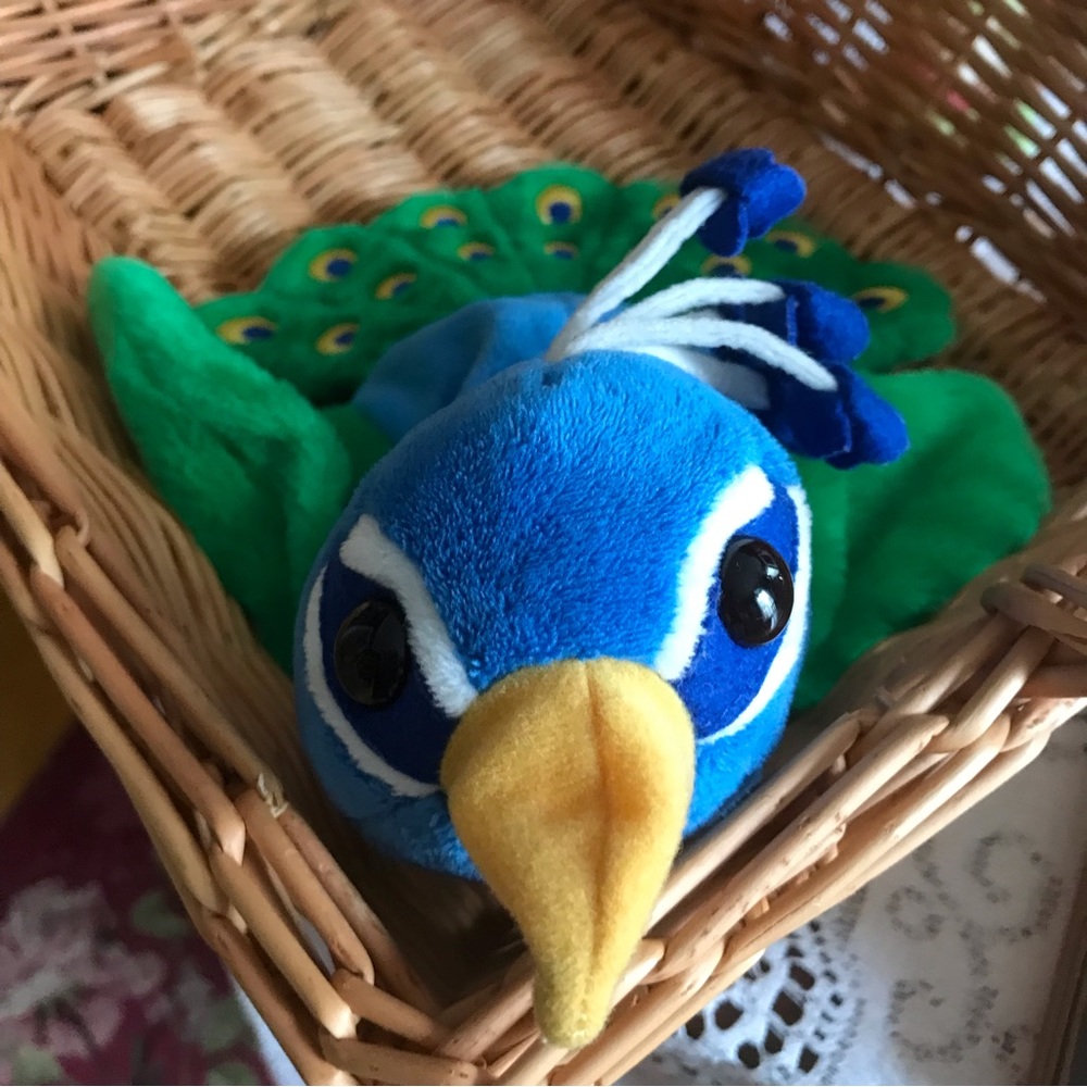 Caltoy hand puppet Beautiful blue & green peacock